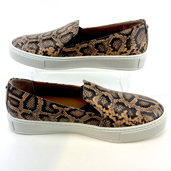 Aquatalia Onida Snake Print Leather Slip-on Sneakers size 11 - Picture 2 of 6
